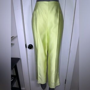 VINTAGE 100% Silk Lime Green Women's Pants